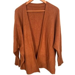 Kohl's Soft Brownish Orange Dolman Sleeve Wide Cuff Open Cardigan Women's XL NWT